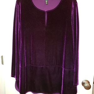 Lauren Velvet Long Sleeve Tunic